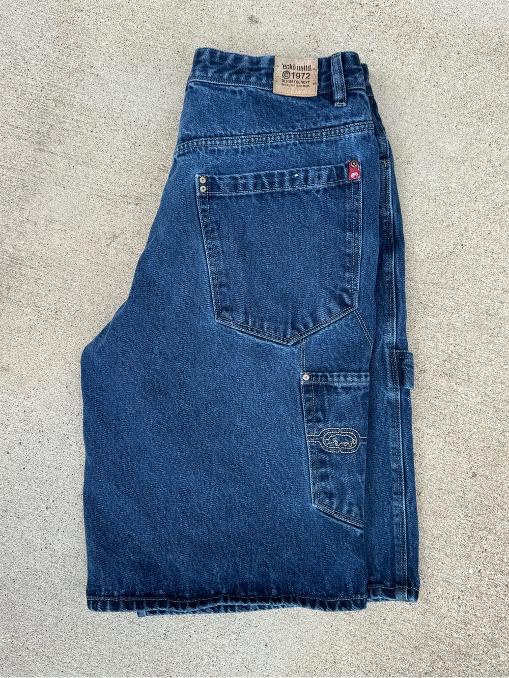 Y2K vintage Ecko Unltd. Dark Wash Denim Carpenter Shorts